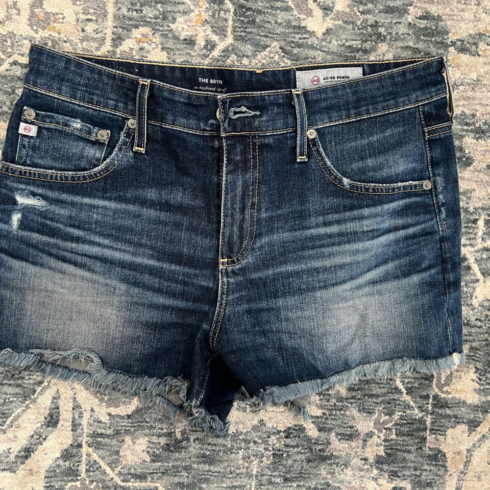 AG denim cutoff shorts, size 28